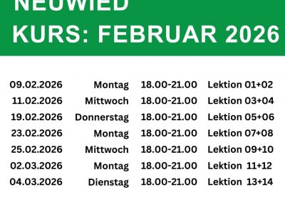 Nutze die Zeit im Februar.