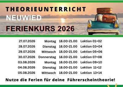 Theorieunterricht in den Sommerferien in Neuwied