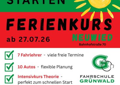 Unser Theorieunterricht in Neuwied in den Sommerferien.