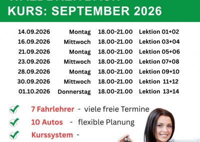 Unser Theorieunterricht in Waldbreitbach im September